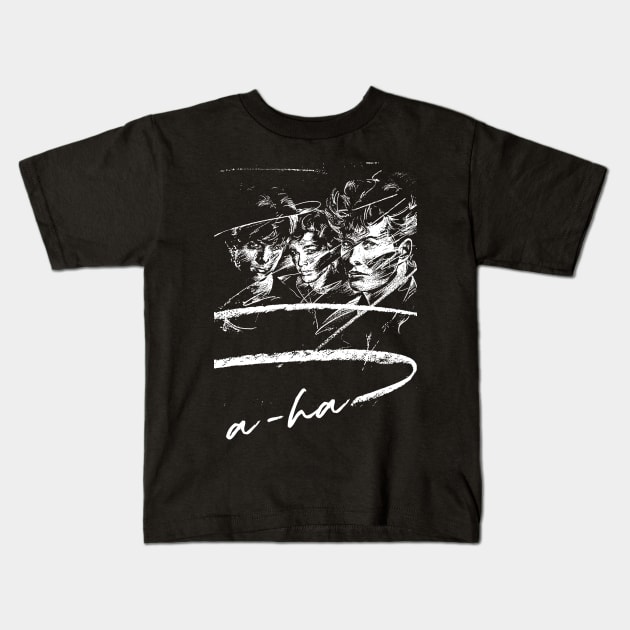 Vintage Styled /  80s A-Ha Design Kids T-Shirt by DankFutura